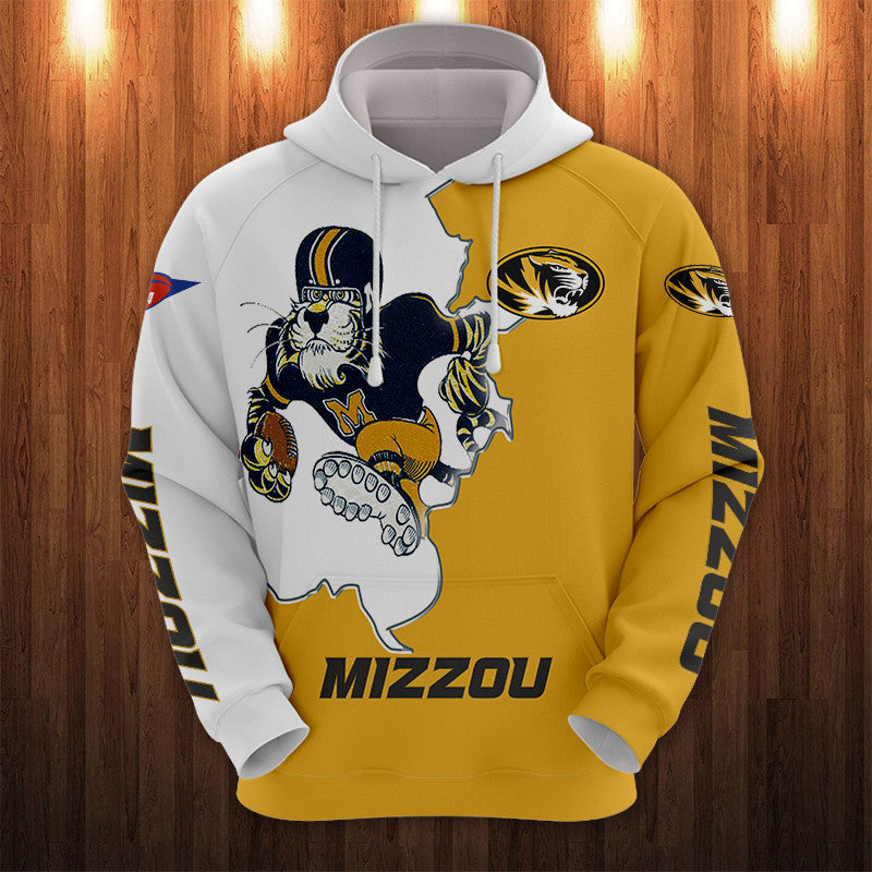 Missouri Tigers Hoodie With Truman The Tiger Mascot Print